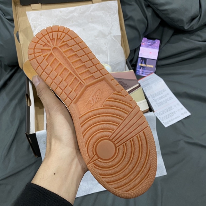 GIÀY AIR JD1 MID MILK TEA BROWR 1:1 SC [ FULL BOX + FREE SHIP ] | BigBuy360 - bigbuy360.vn
