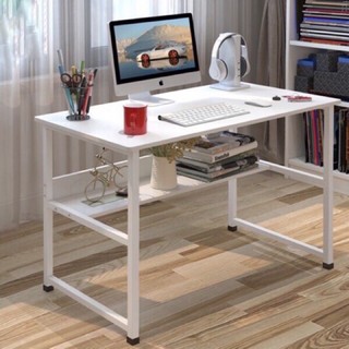 Bàn Làm Việc Chân Sắt 2 Tầng, Bàn làm Việc Thông Minh, Tiện Dụng