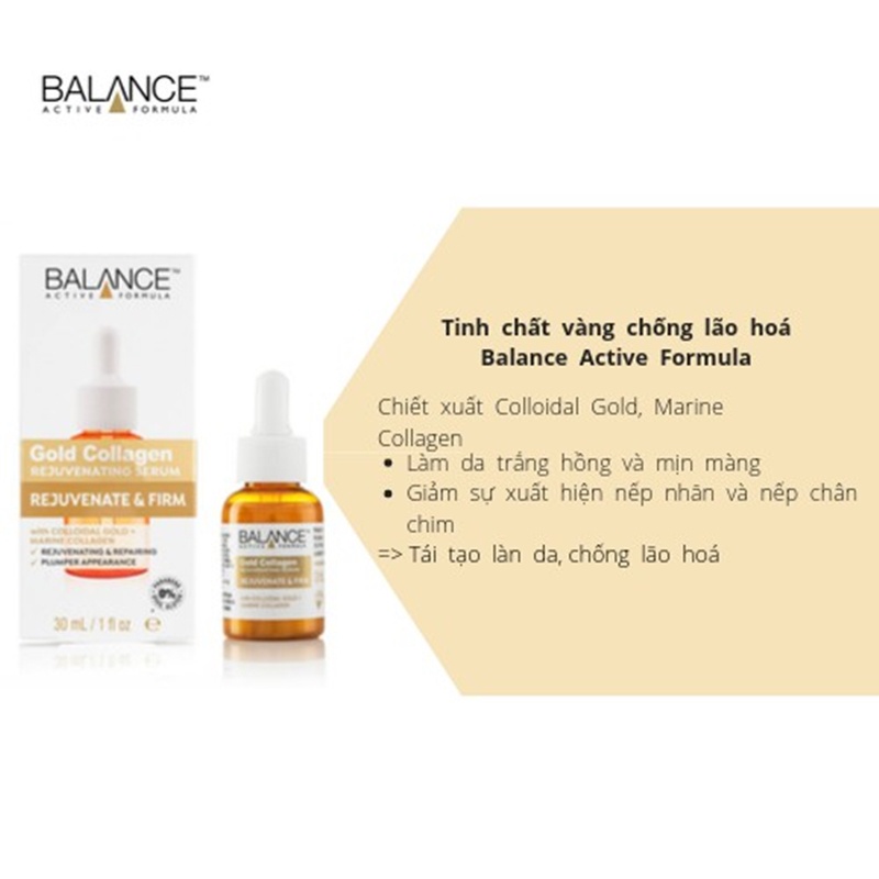 [Chính Hãng] Tinh Chất Vàng Balance Active Formula Dưỡng Căng Bóng Da, Ngừa Lão Hóa 30ml | BigBuy360 - bigbuy360.vn