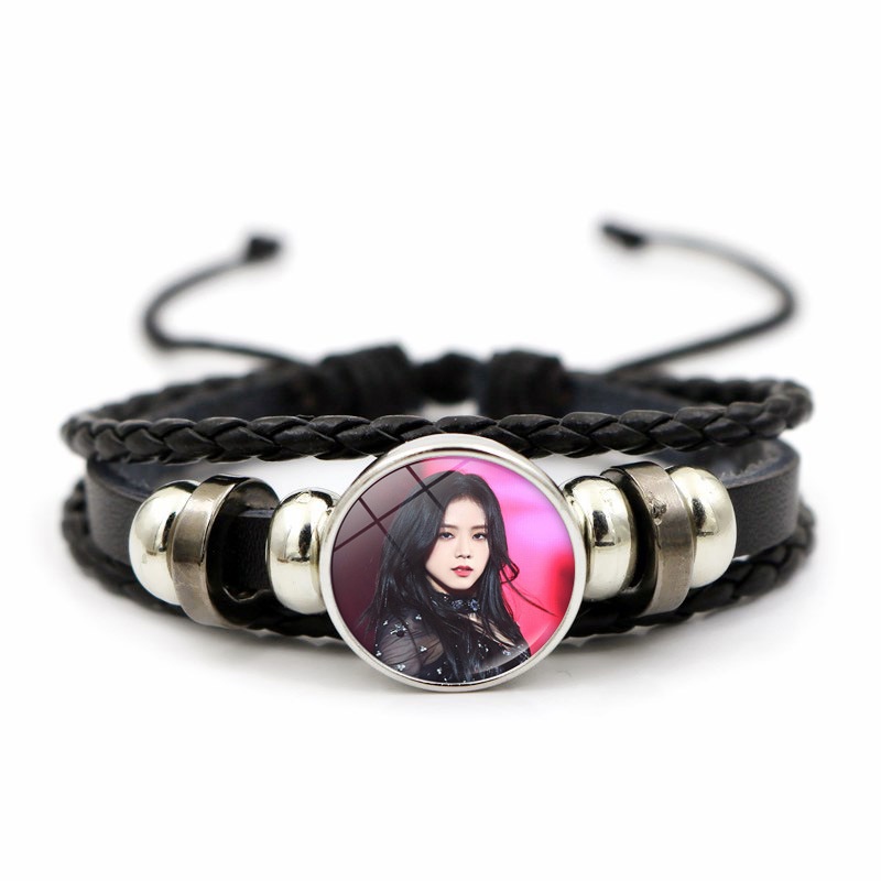 Vòng Tay Dây Bện Phối Charm Nhóm Nhạc BLACKPINK Jisoo Jennie Rose Lisa