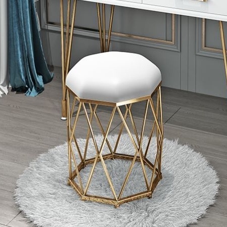 Ghế bàn trang điểm, decor kim loại, sắt: Ghế, đôn kim cương