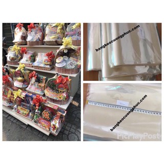 MÀNG CO BỌC GIỎ QUÀ TẾT 50 TÚI LOẠI 70X70cm - bao đẹp