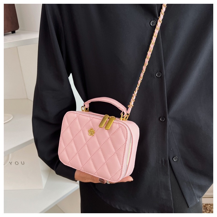 Túi Đeo JASMIN NOIR Chéo Họa Tiết Sọc Caro Phối Dây Xích Thời Trang Trẻ Trung Cho Nữ