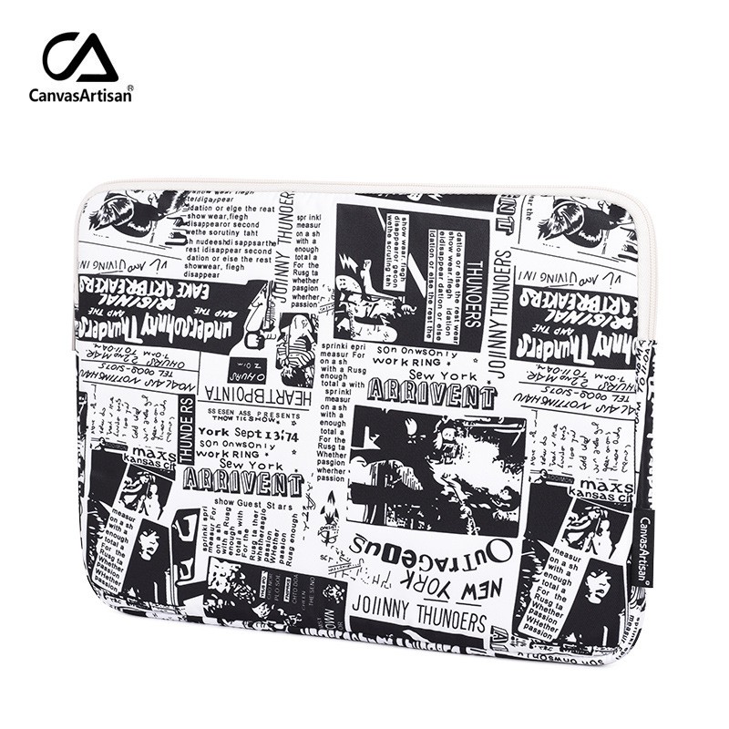 CANVASARTISAN Túi Đựng Laptop Chống Nước Phong Cách Hiphop Đường Phố Cho Macbook Air Pro Tablet 11 / 12 / 13 / 14 / 15 Inch