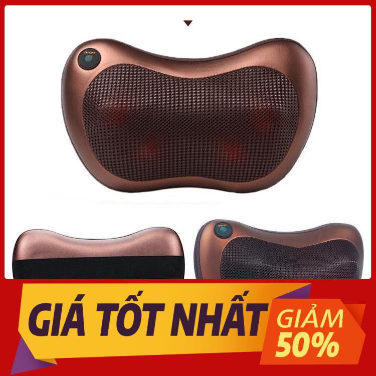 [ HÀNG CHÍNH HÃNG ] THAM RẺ THÌ ĐỪNG MUA Gối massage hồng ngoại 8 bi mát xa cao cấp