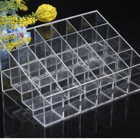 KHAY ĐỰNG SON TRONG SUỐT 24 Ô,KHAY ĐỰNG SON