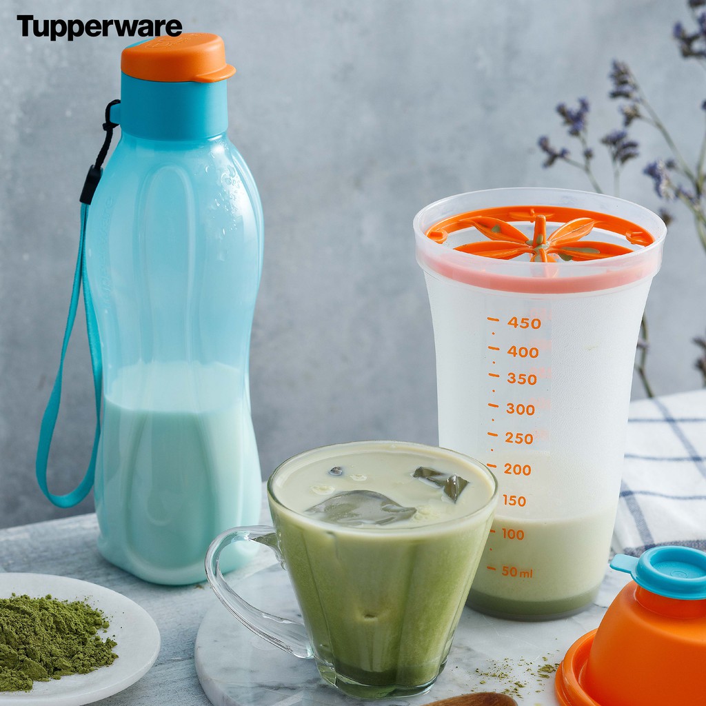 Sét bình nước Tupperware Shake N Go thể tích 500ml - Bình nhựa nguyên sinh cao cấp, an toàn.