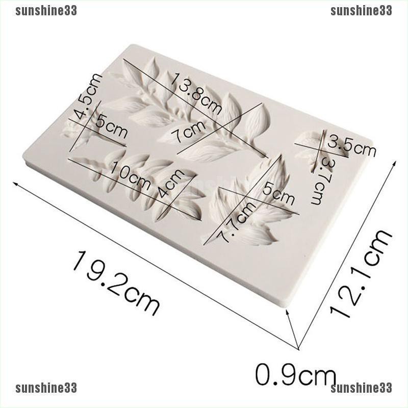 Khuôn Silicone Tạo Hình Hoa Hồng Lá Trang Trí Bánh