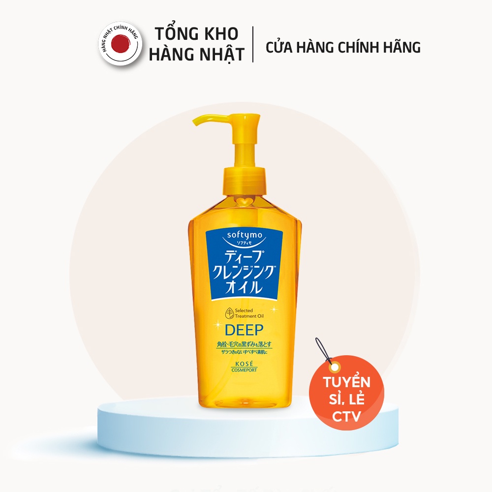 Dầu Tẩy Trang Làm Sạch Sâu Kose Softymo Deep Cleansing Oil (230ml) Chính Hãng