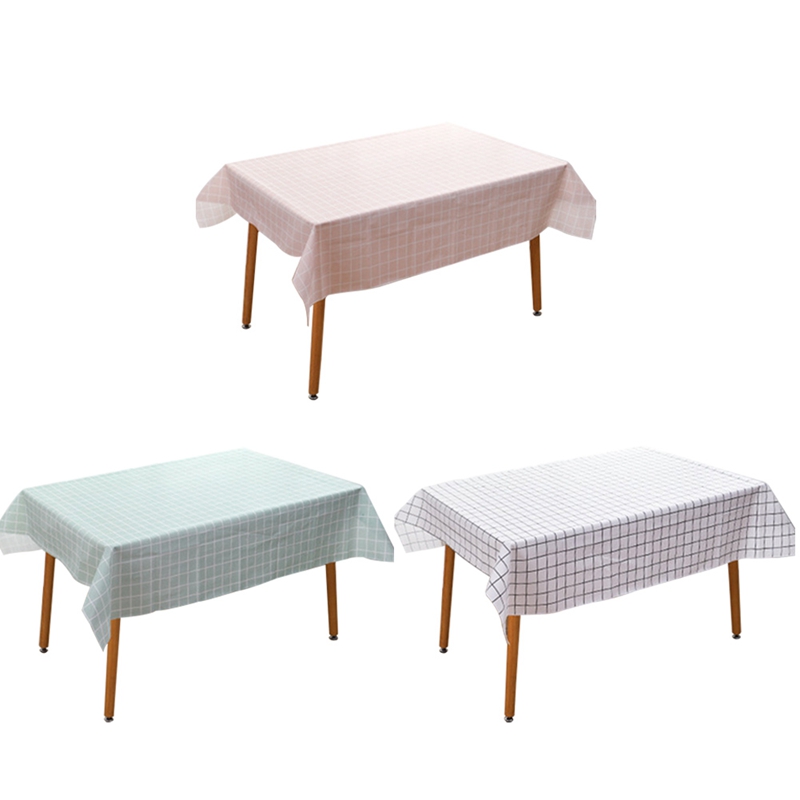 Khăn trải bàn họa tiết sọc ô vuông phong cách Bắc Âu