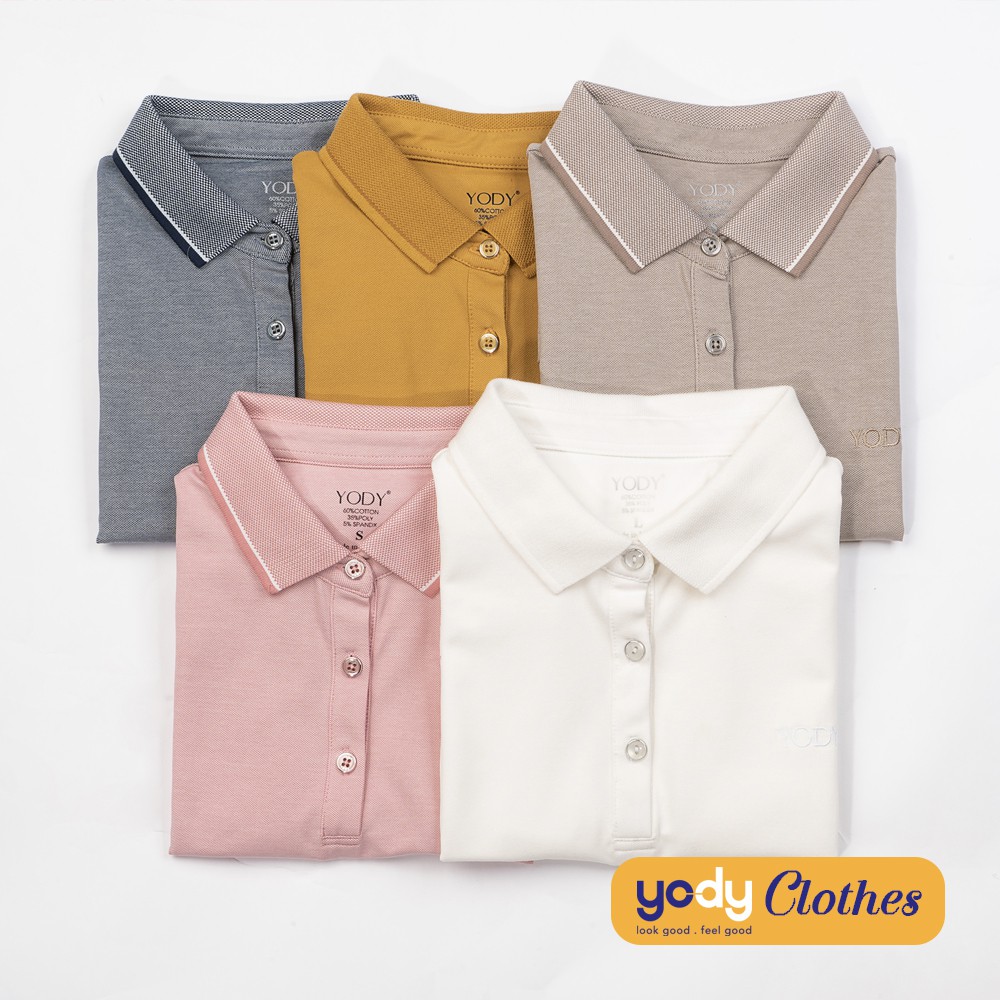 [Mã WABRYODY1 giảm 10% đơn 250K] Áo thun polo nữ YODY phông có cổ tay ngắn thấm hút co giãn tốt APN3062