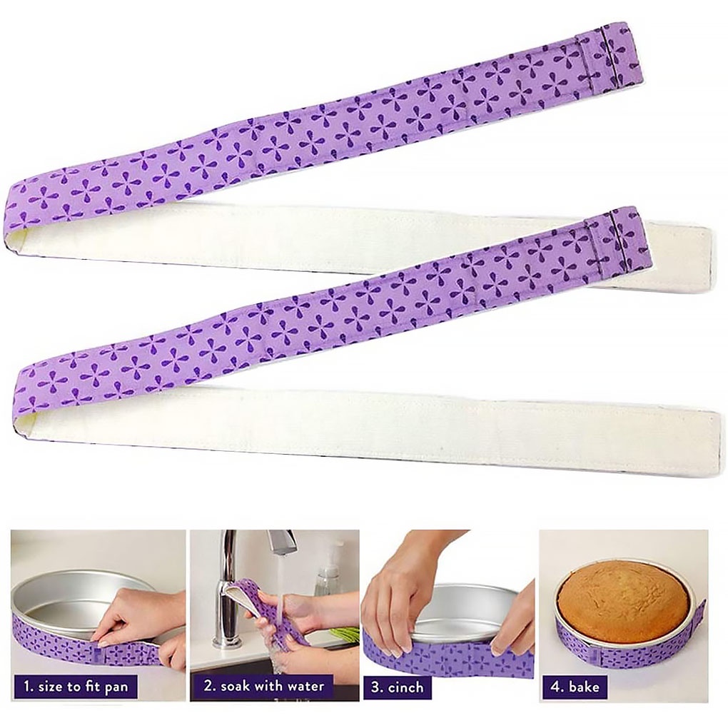 2pcs Moist Cake Baking Strip Cake Baking Pan Edge Wrapping Wet Fabric Belt Band Baking Tool