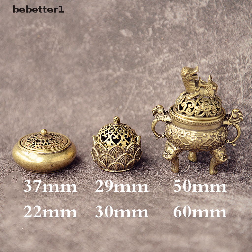 Đế Đốt Trầm Hương Mini Bỏ Túi Bằng Đồng Thau Hình Hoa Sen bebetter1