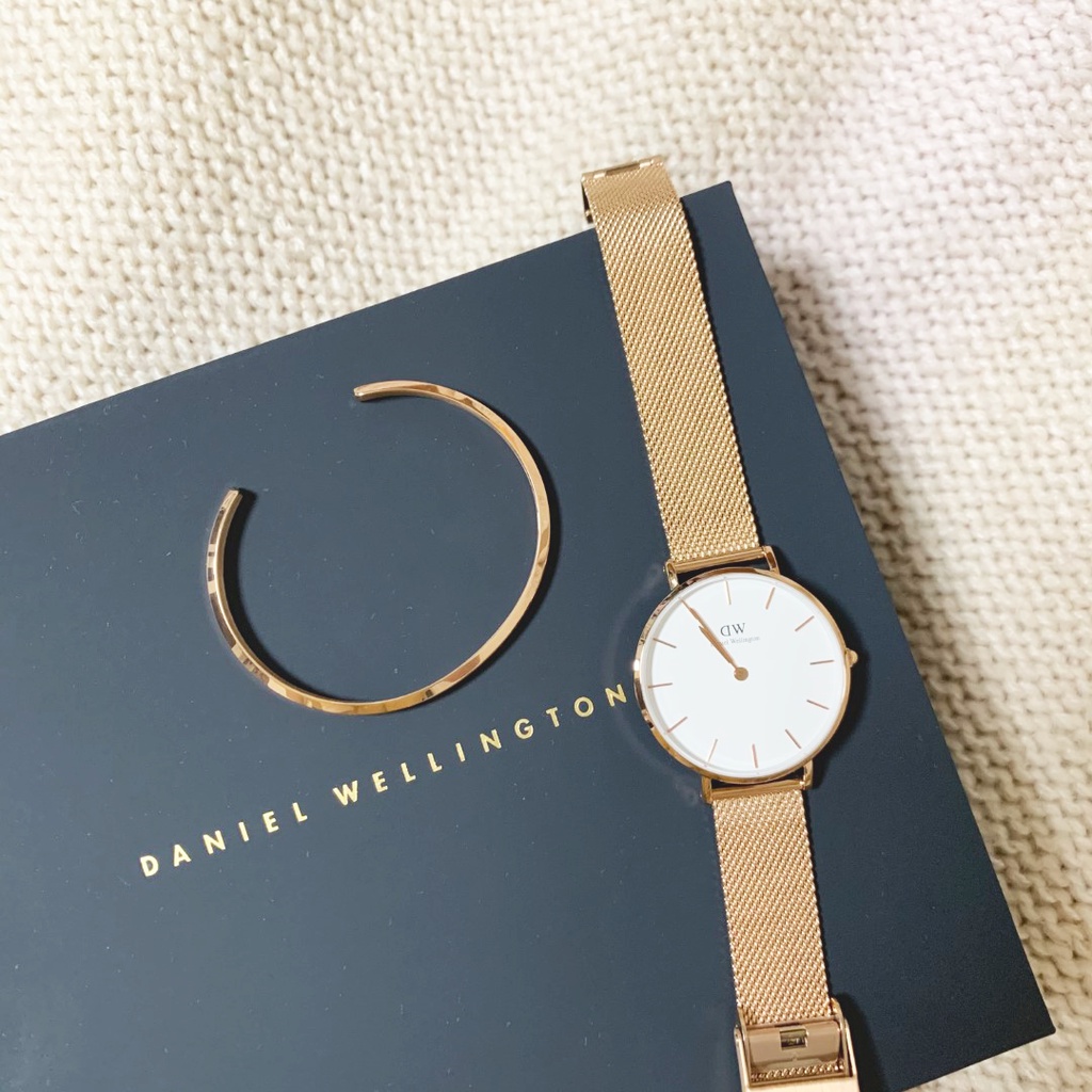 Đồng Hồ Nữ Daniel Wellington Classic Petite Melrose White + Vòng Tay DW Cuff Chính Hãng - OtisWatch