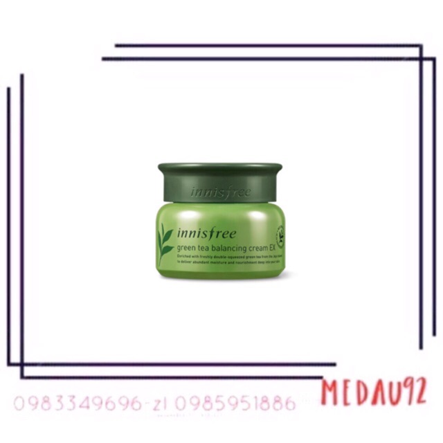 (New) KEM DƯỠNG DA TỪ TRÀ XANH DÀNH CHO DA HỖN HỢP INNISFREE GREEN TEA BALANCING CREAM