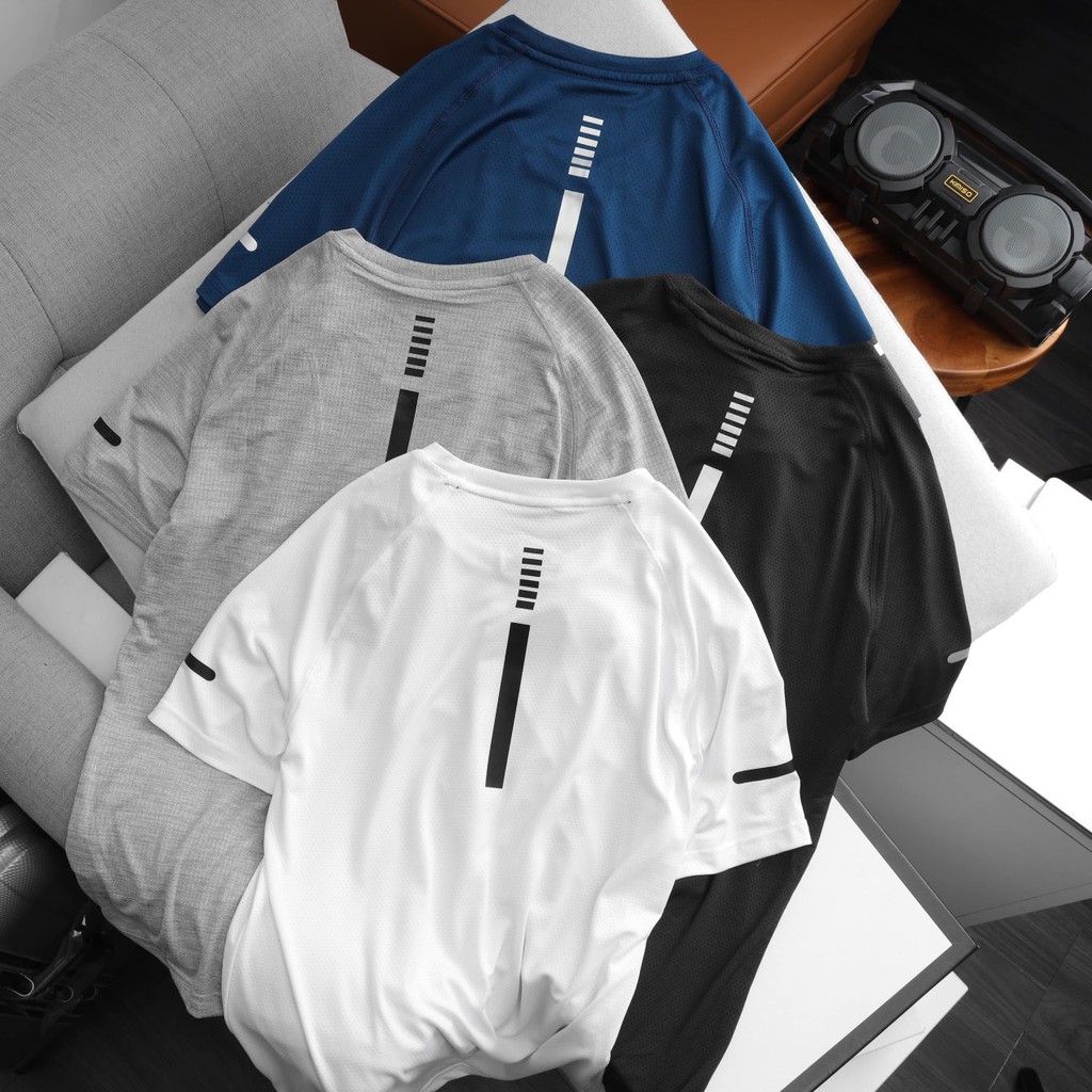 ( 46 - 58kg ) Áo thun thể thao nam, áo tập gym chất liệu dệt kim mát lạnh 3276