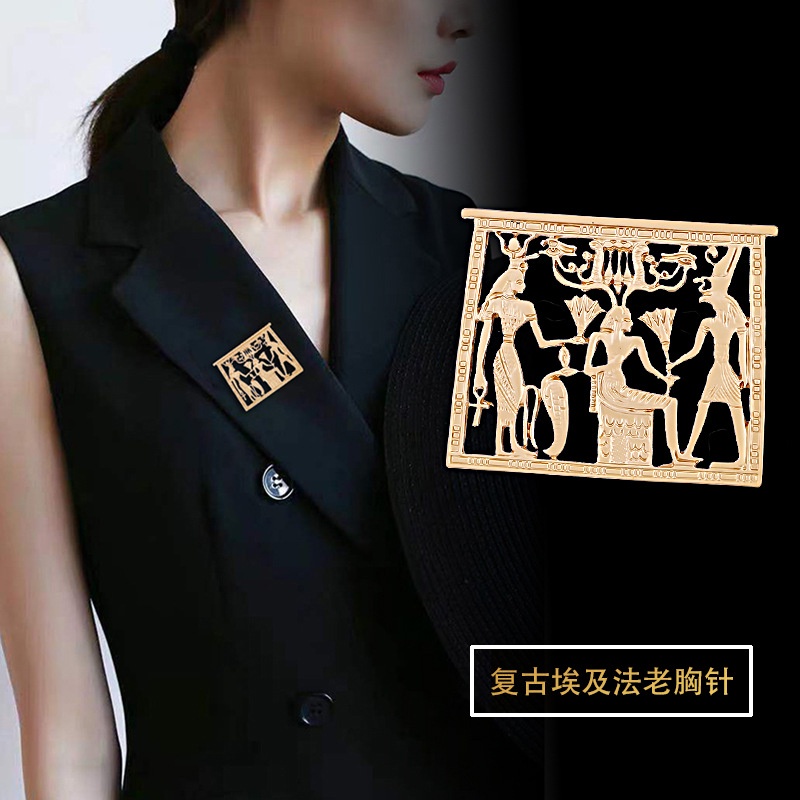 Ghim cài áo Vest hình nữ hoàng Cleopatra, Lapel Pin cài vest GH-416