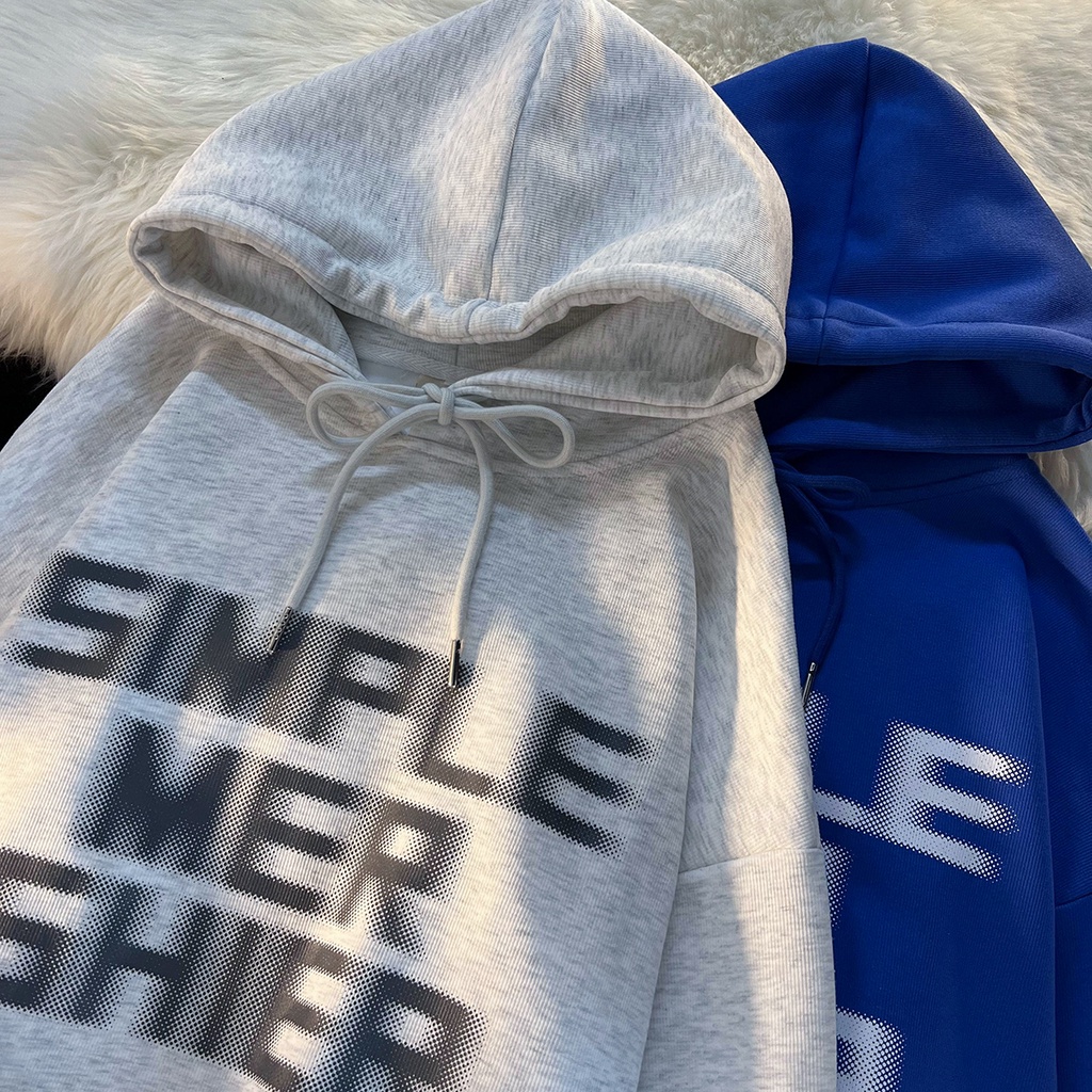 NRVP Áo Hoodie Tay Dài Oversize In Họa Tiết Phong Cách Hàn Quốc Kiểu Mới Cho Nam / Nữ