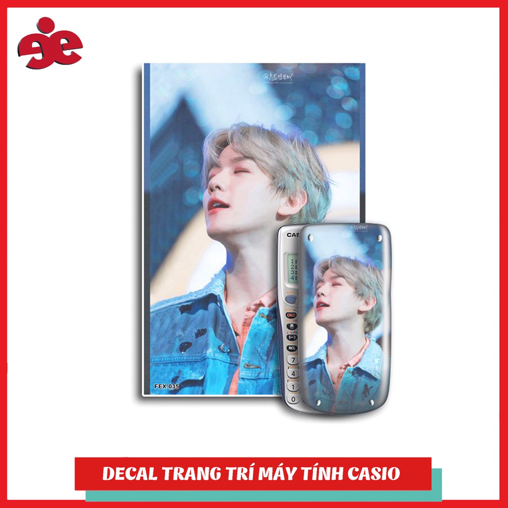 Decal trang trí máy tính Casio/Decal trang trí máy tính Vinacal Fan EXO 035