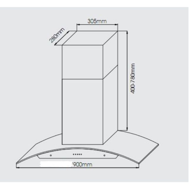 Máy Hút Mùi Kính Cong Fandi 70cm FD-5570 Điện Máy Hải Đăng HN