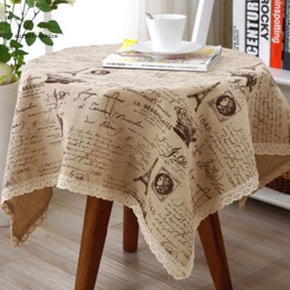 Khăn trải bàn trang trí nội thất in hình vương miện kiểu châu Âu