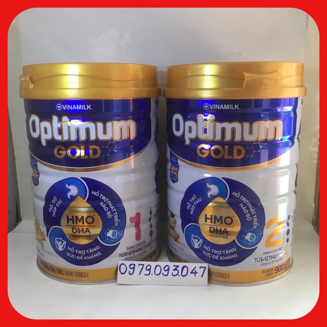 Sữa bột Optimum Gold HMO lon 900g date: 10/2022