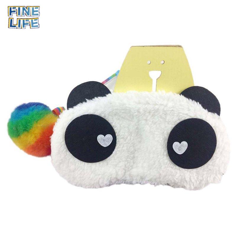 Miếng Che Mắt Ngủ Chất Liệu Cotton Mềm Hình Gấu Trúc Dễ Thương Ốp