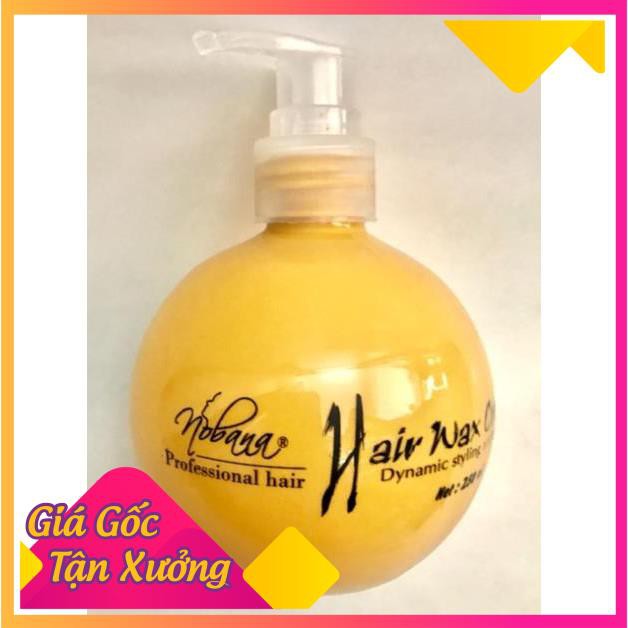 Wax gel tạo lọn tóc uốn xoăn giữ nếp Nobana hũ màu vàng