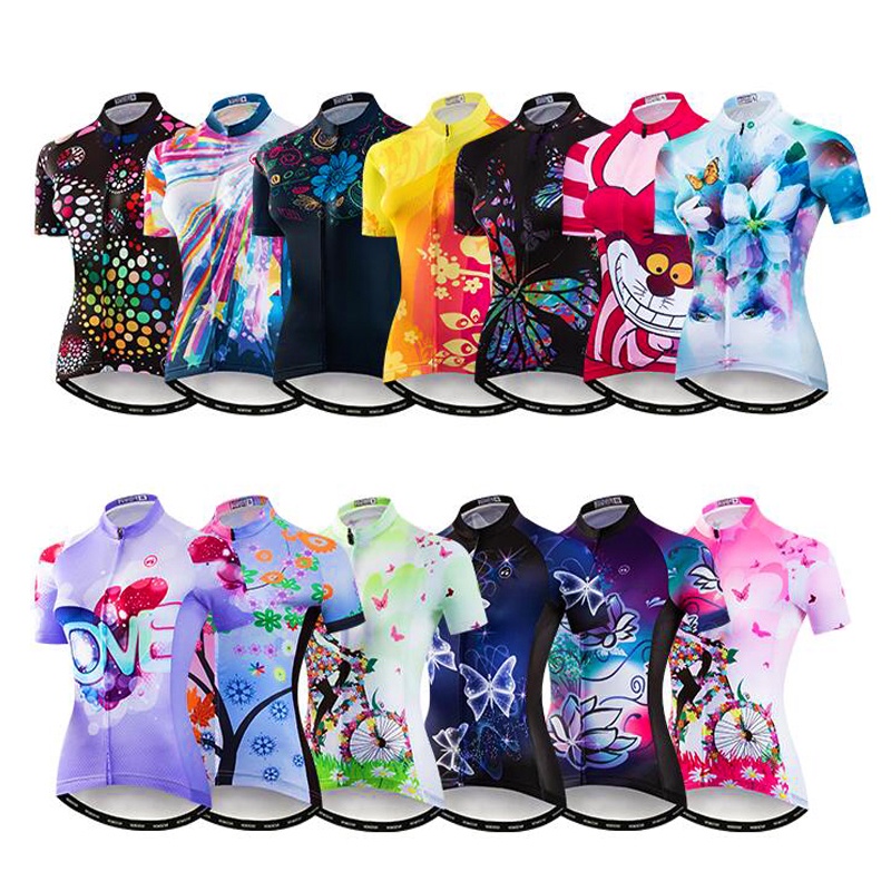 Bộ Đồng Phục Chạy Xe Đạp Gồm Áo Tay Ngắn + Quần Short Đi Xe Đạp Chất Liệu Khô Thoáng Nhanh Thiết Kế Mới Cho Nữ