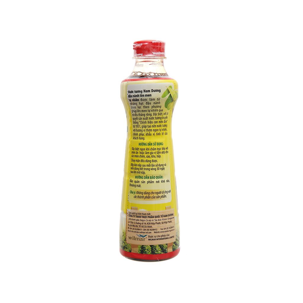 Combo 2 chai Nước tương Nam Dương chai 500ml đậu nành lên men tự nhiên - nước tương Nam Dương con mèo đen