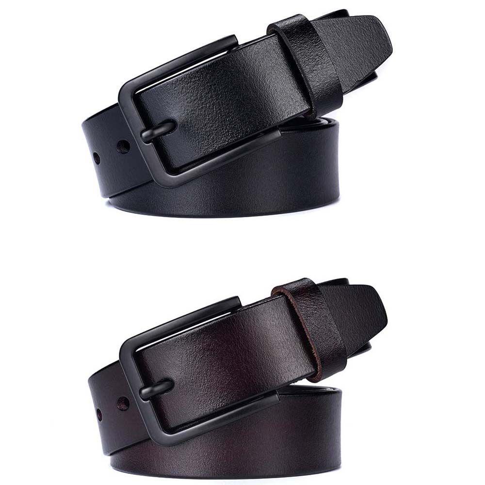 Thắt Lưng Da Bò Màu Đen Phong Cách Doanh Nhân Thời Trang Cho Nam