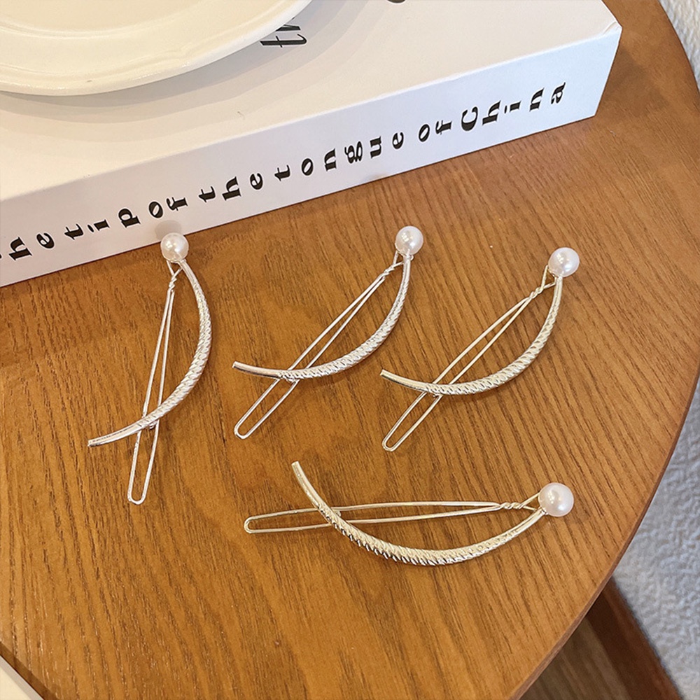 Kẹp Tóc Đính Ngọc Trai Màu Vàng/Bạc Hình Đầu Ếch Phong Cách Hàn Quốc Thời Trang Mùa Hè Xinh Xắn