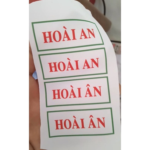 In bảng tên cho bé dùng để ủi lên quần áo hoặc may lên gối  in theo yêu cầu nhiều màu