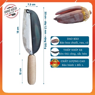  Dao Thái Hoa Chuối Bào Rau Củ Loại Tốt Dao Đa Sỹ Loại Tốt Rèn Từ Thép Nhíp Xe Siêu Bền Cán Gỗ Chắc Chắn - D22 