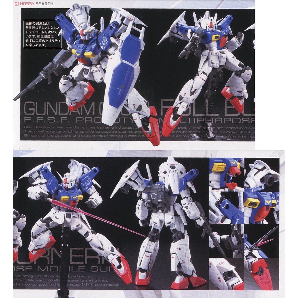 Mô hình lắp ráp Gunpla RG 1/144  RX-78GP01-Fb Gundam &quot;Zephyranthes&quot; Full Burnern Bandai Japan ( Logo Xanh )