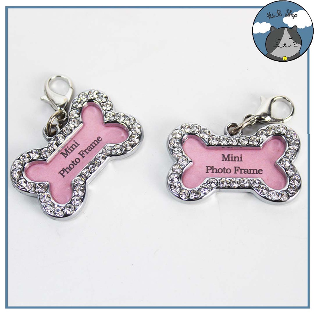 Thẻ Tên Hình Cục Xương Cho Thú Cưng Đính Đá Dành Cho Chó Mèo