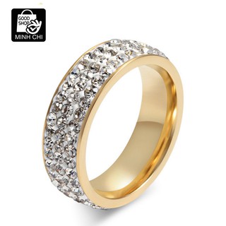 Nhẫn nam Titanium đính đá