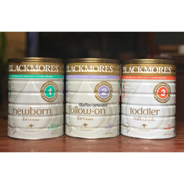 Sữa Blackmores Úc 900g Số 1,2,3 (Date 2022)