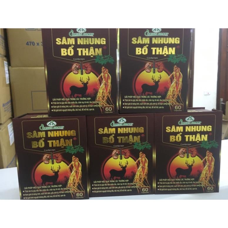 Bổ thận Sâm nhung Cordycep tăng cường sinh lý nam nữ - giảm chứng thận hư thận yếu hộp 60 viên