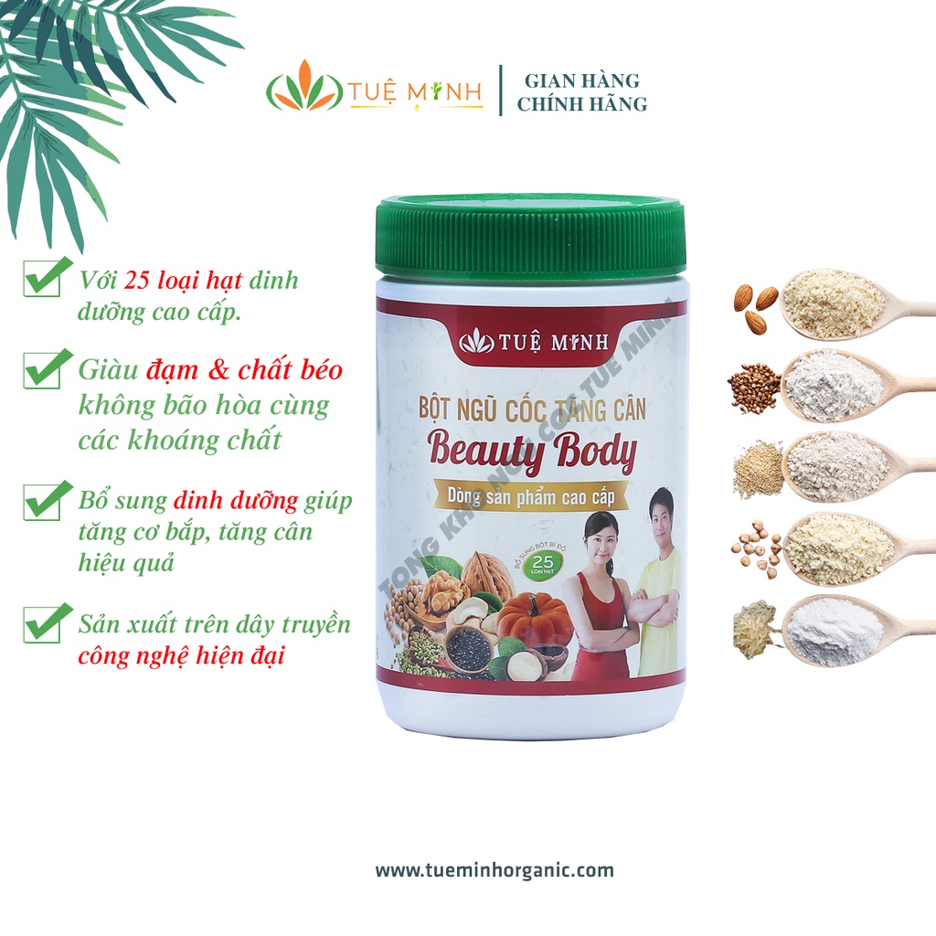 Bột ngũ cốc tăng cân Tuệ Minh 25 hạt dinh dưỡng cao cấp - dành cho người gầy (hộp 500gr)