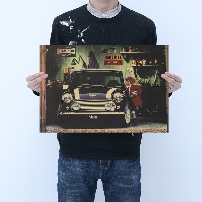 Poster Hình Máy Móc Treo Tường Phong Cách Retro