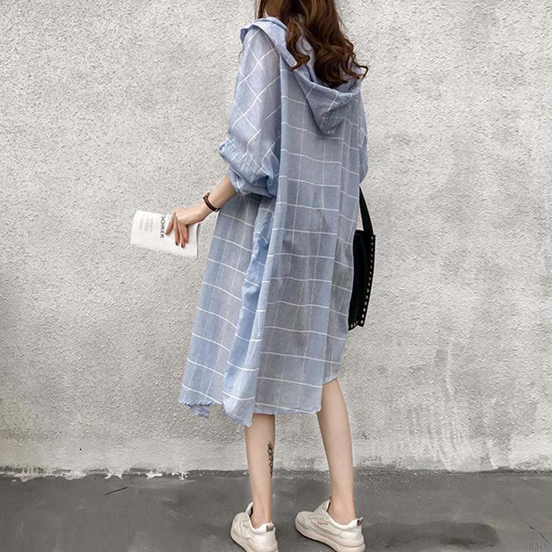 Áo khoác họa tiết kẻ ca rô xinh xắn trẻ trung cho nữ