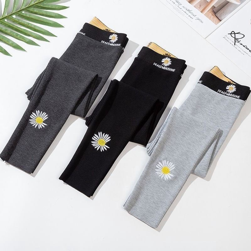 Quần Legging Tăm Hoa Cúc Mẫu Mới