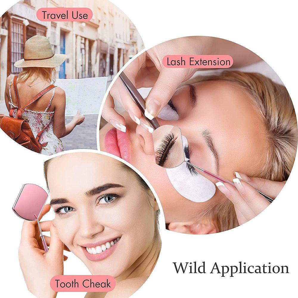 Gương Trang Điểm Lông Mi Cán Dài Bằng Thép Không Gỉ Tiện Dụng