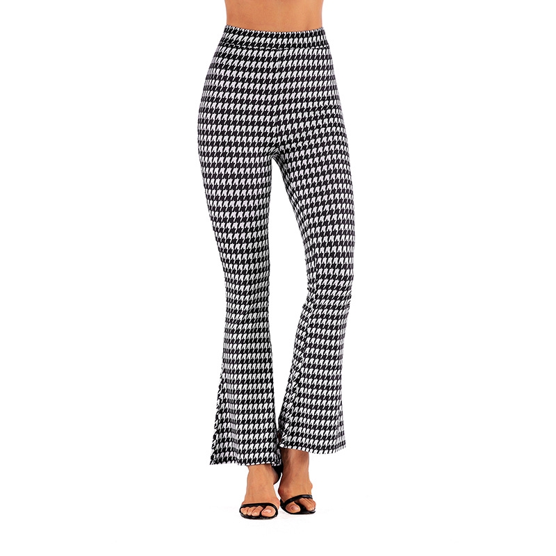 Ins Women's Autumn Slim Slimming Leopard Flared Pants Female High Waist Wide Leg Trousers | BigBuy360 - bigbuy360.vn