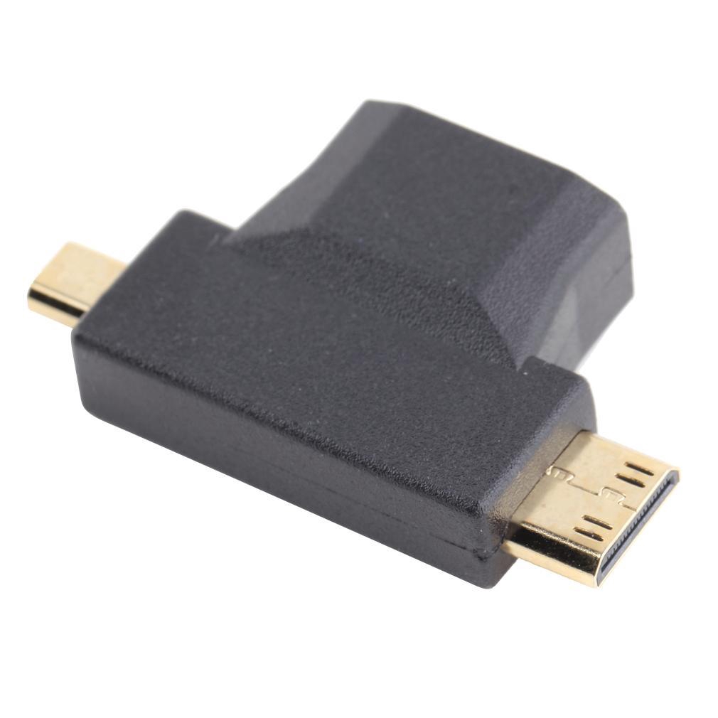 Bộ chuyển đổi HDMI sang Mini Micro HDMI V1.4 góc vuông 2 trong 1