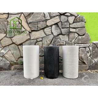 Chậu xi măng đá mài TRỤ TRÒN 30*60