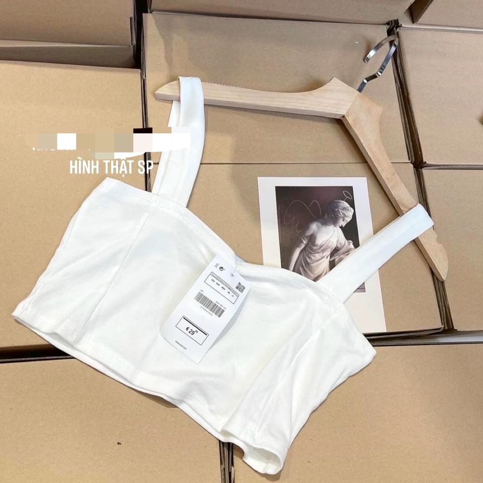 Áo Croptop 2 Dây Vuông Viền 3 Màu PEONYB Nữ [FREESHIP] 🌸 Thun dáng ngắn cá tính trơn màu ĐEN | TRẮNG | VÀNG Ulzzang 🌸