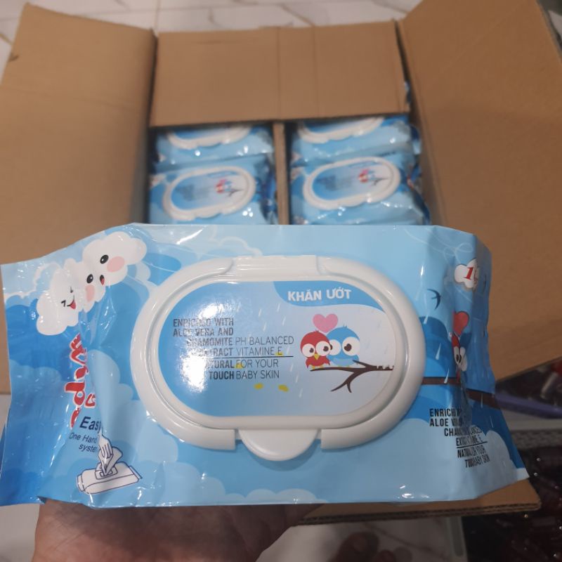 Khăn Giấy Ướt Không Mùi Hai con chim (hàn quốc) 165gr