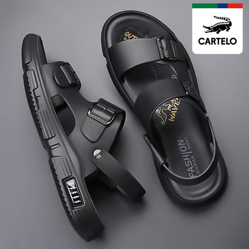 Cardi Giày Sandal Da Bò Thật Chống Trượt Thời Trang Mùa Hè Cho Nam